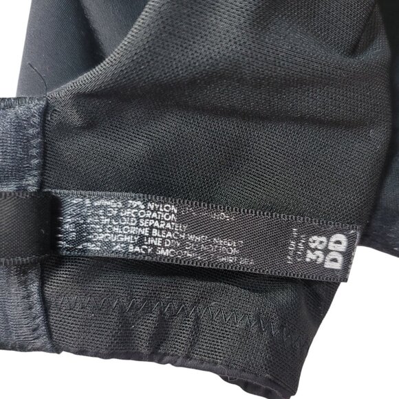 Torrid Curve T Shirt Bra Black 38DD Adj Plunge Seamless Full Coverage Underwire - Picture 7 of 8